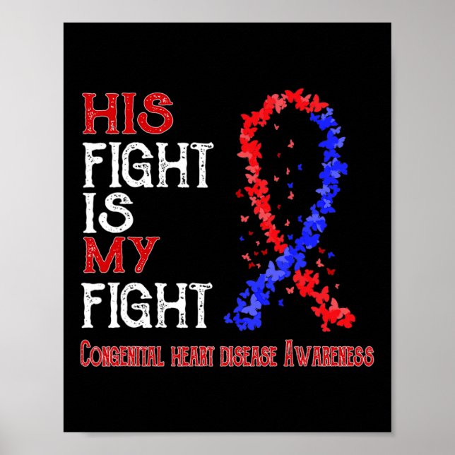 Poster Sua Luta É Minha Luta Contra A Doença Cardíaca Con (Frente)