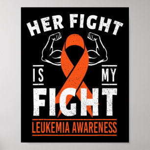 Poster Sua Luta é Minha Luta Contra a Leucemia Cancer Sen