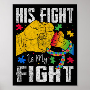 Poster Sua Luta É Minha Luta Fita de Conscientização do A