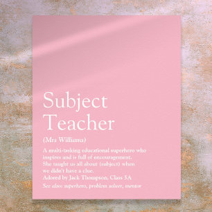 Poster Sua Melhor Professora de Todos os Tempos Definição