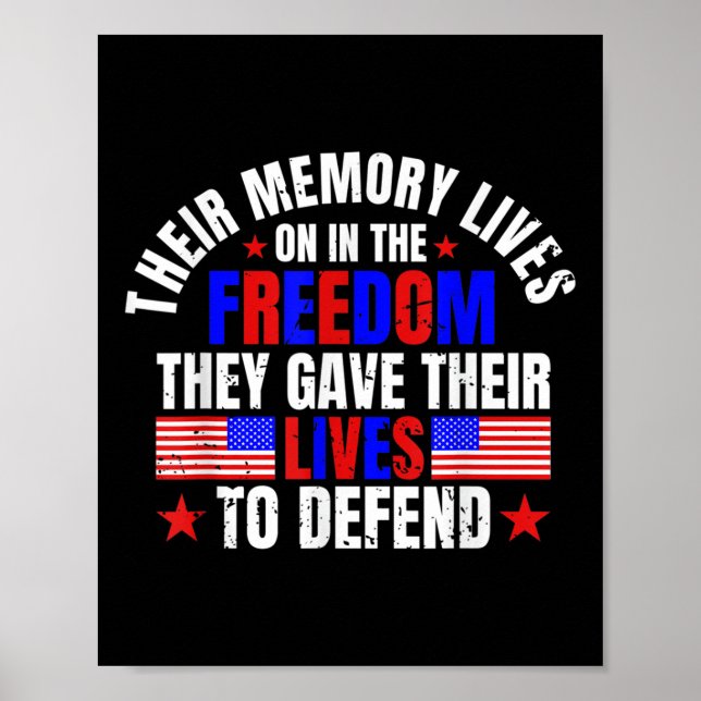 Poster Sua Memória Vive No Dia Do Memorial Da Liberdade (Frente)
