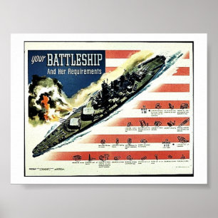 Poster Sua navio de guerra
