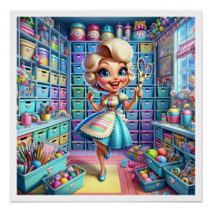 Póster Sua série de Artesanatos encantadora