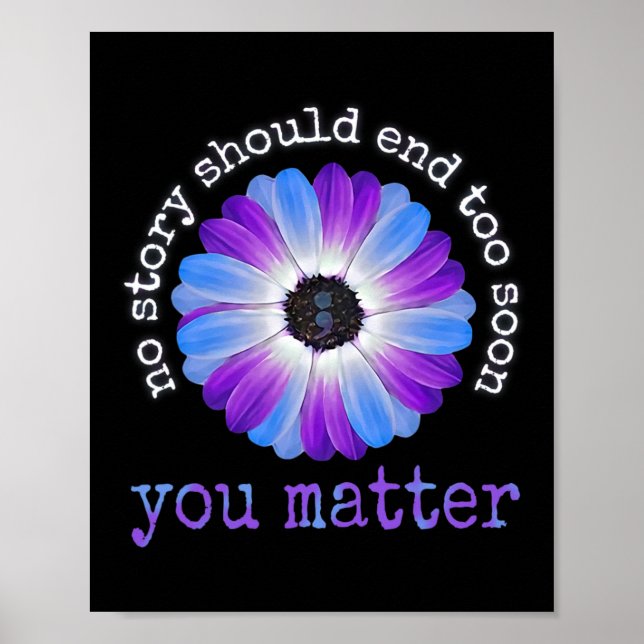 Poster Sua Vida Problema Prevenção Suicídio Da Consciênci (Frente)