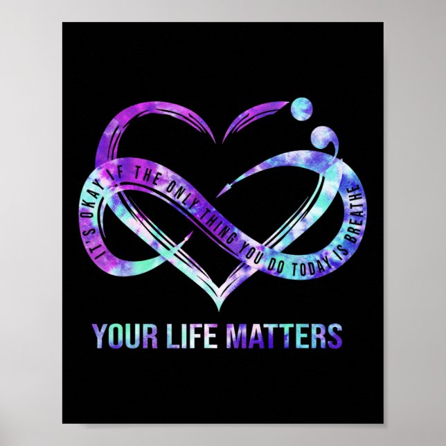 Poster Sua Vida Problemática Prevenção Suicida De Semicol (Frente)