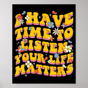 Poster Sua Vida S Eu Tenho Tempo Ouvir Prevenção de Suicí