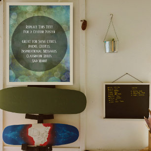 Poster Suas bolhas de Grunge Douradas e Brilhantes de cit