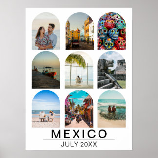 Poster Suas Memórias de Férias 9 Colagem de Arco de Fotos