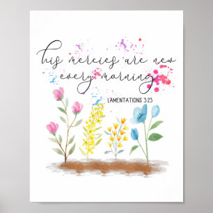 Poster Suas Misericórdias São Novas Todas as Manhãs Relig