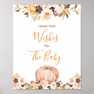 Poster Suave Pumpkin Rustic Floral Desejos para Carneiro