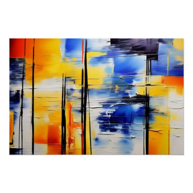 Póster Suavidade do abstrato (Frente)