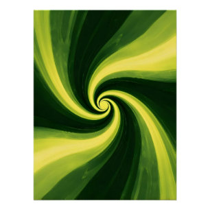 Póster Suavimentos verdes e amarelos
