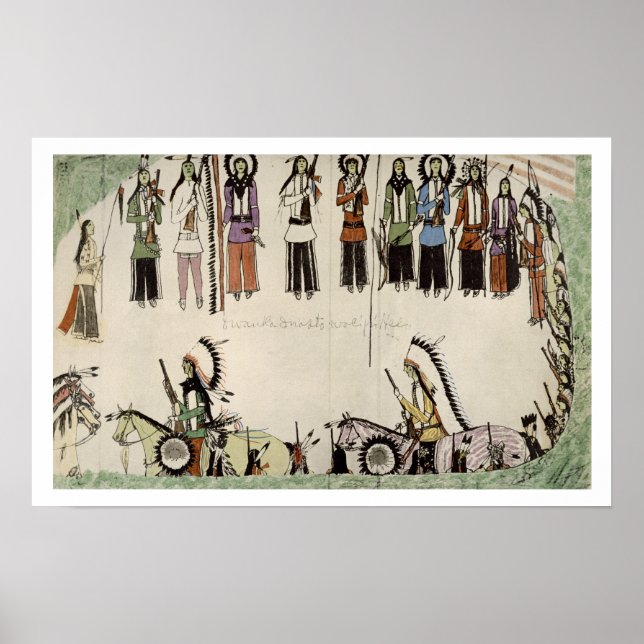 Póster "Suavizar a dança do lugar" (tinta no papel) (Frente)