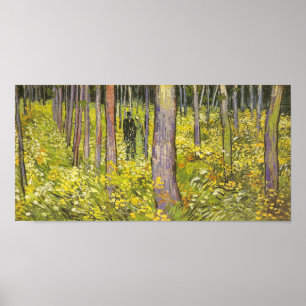 Póster Sub-crescimento com duas figuras Van Gogh de arte 