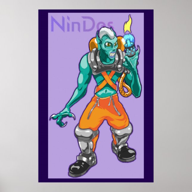 Póster Sub-Criatura com Equídeo Flame (Frente)