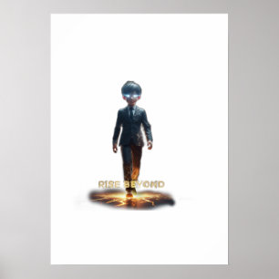 Poster Suba além do design de pôster motivacional