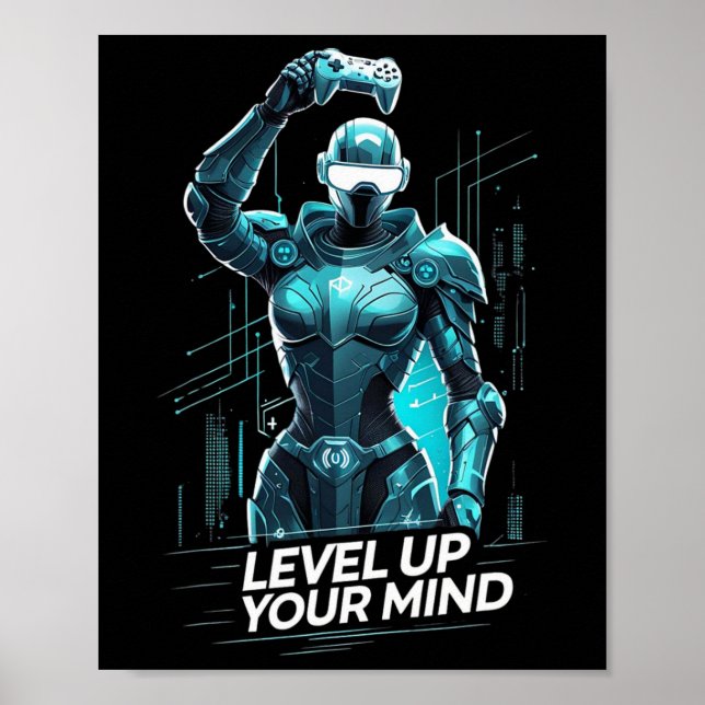 Poster Suba de Nível Seu Mental Ai Gamer (Frente)
