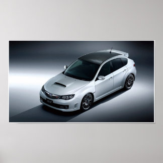Poster subaru impreza wrx sti carbono