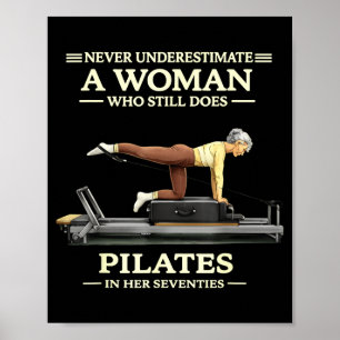 Poster Subestimar uma mulher que faz pilates nos anos 70