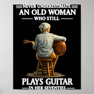 Poster Subestime uma mulher idosa que toca violão