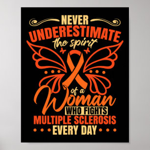 Poster Subestime Uma Mulher Que Luta Contra A Esclerosi M
