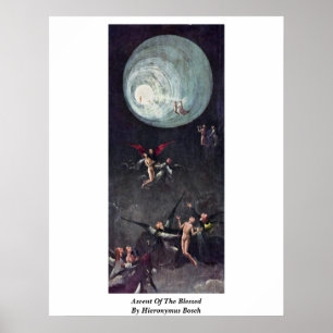 Poster Subida do abençoado. Por Hieronymus Bosch