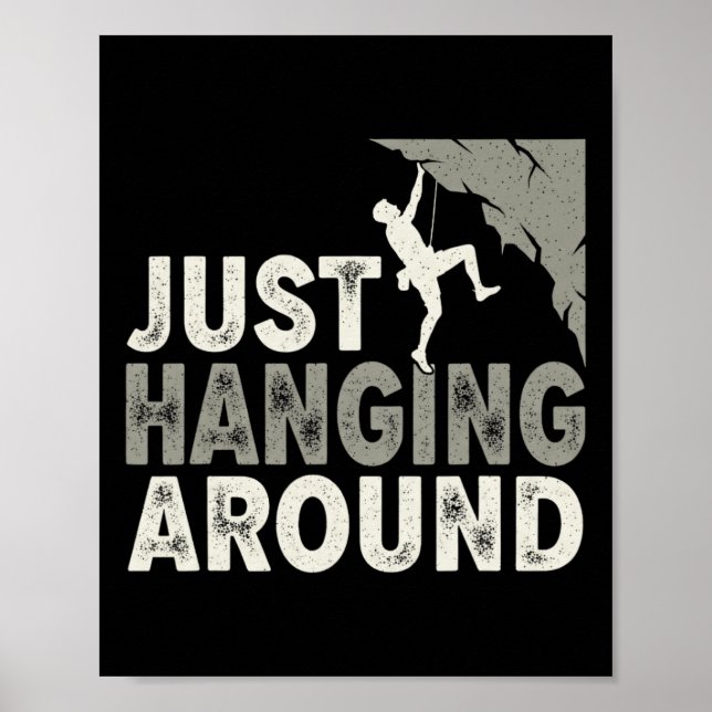 Poster Subida Engraçada Escalada em Blocos Montanha  (Frente)