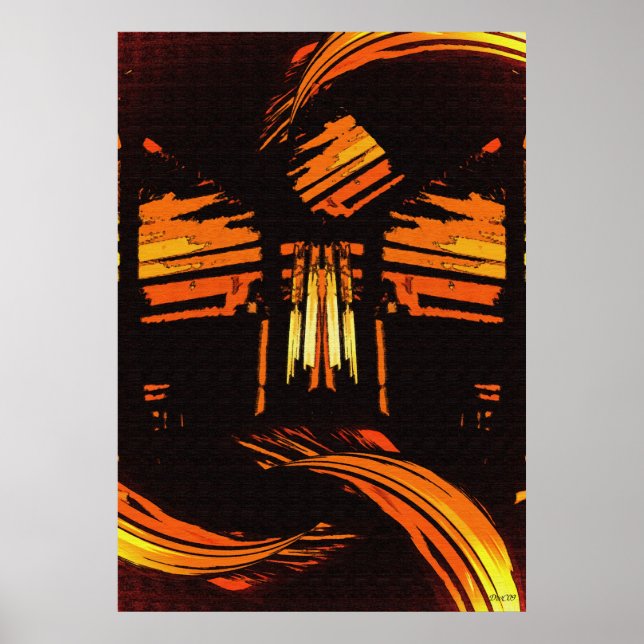 Póster Subir acima da arte digital (Frente)