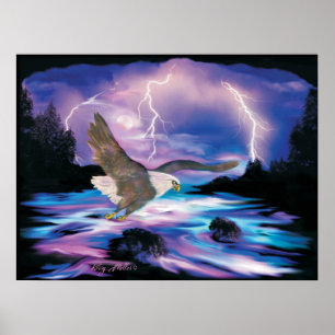 Poster Subir majestoso da águia americana