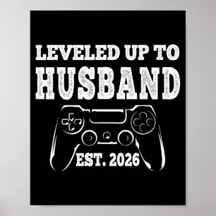 Poster Subiu para Marido 2026 Recém-Casado Noivo Casado
