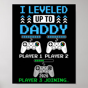Poster Subiu Para Papai Novamente Engraçado Pai Gamer Div