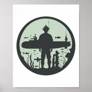 Poster Submariner Veteran Submersible Nuclear Sub-Power