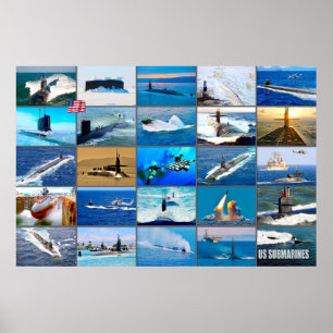 Poster SUBMARINOS EUA "Montage"