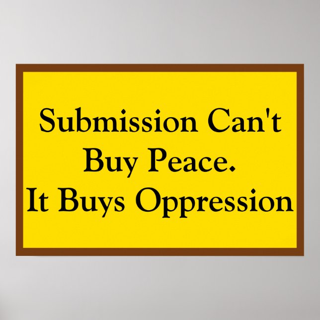 Poster Submissão Não Compra Paz (Frente)