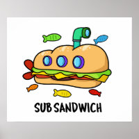 Subsanduíche Funny Comida Pun