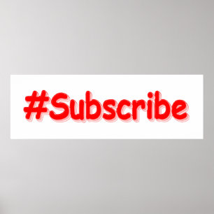 Poster "#Subscribe" Design. Comprar Agora