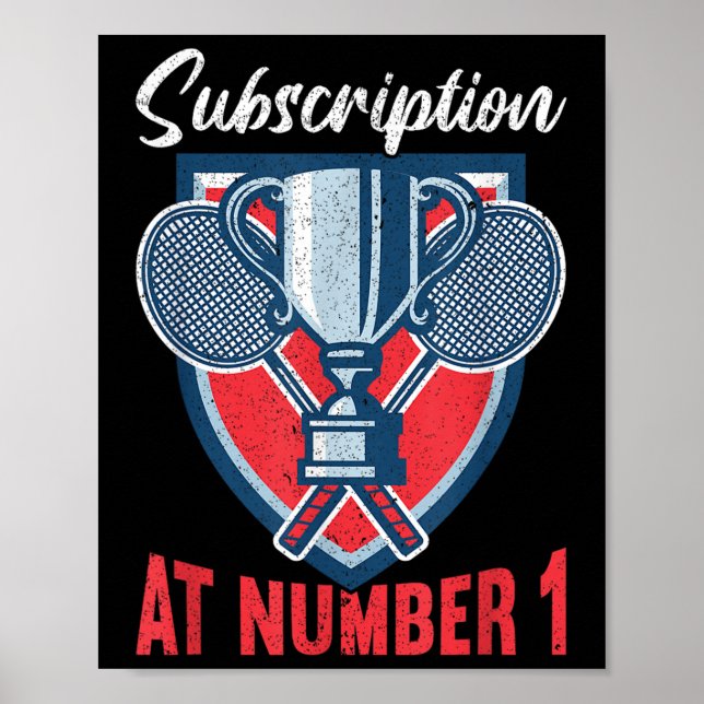 Poster Subscription At Number 1 Funny Badminton  (Frente)