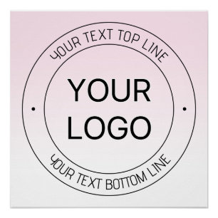 Póster Substituição Fácil de Logo e Texto Editável Rosa O