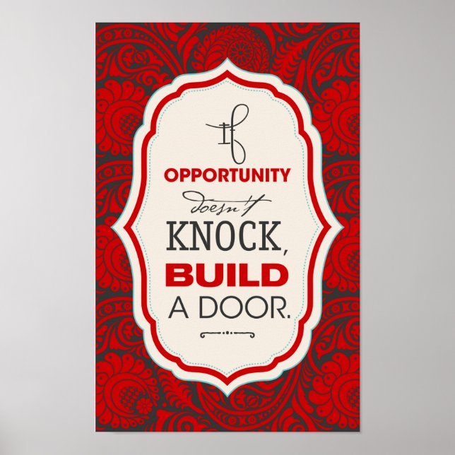 Póster Substituir Obstáculos Citação Motivacional (Frente)