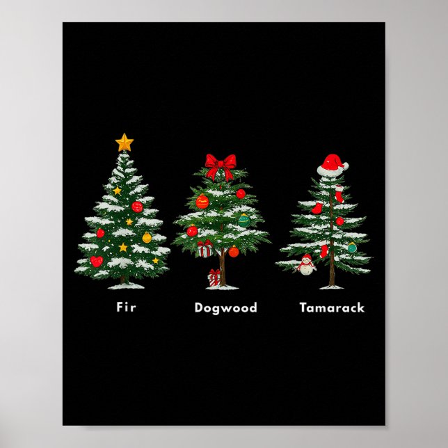 Poster Subtle Anti Trump Hidden Message Christmas Tree  (Frente)