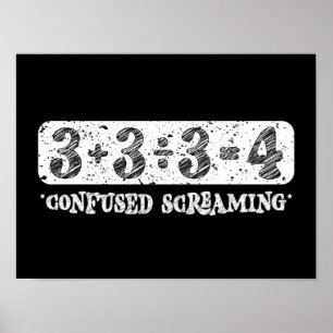 Poster Subtração da Divisão de Adição Igual