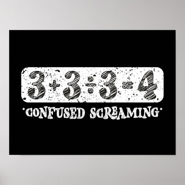 Poster Subtração da Divisão de Adição Igual (Frente)