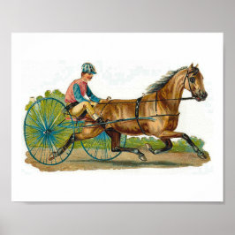 Poster Sucata 1 Corrida de Cavalo Vintage