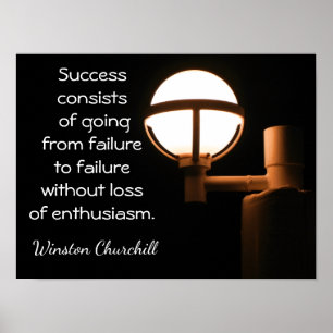 Póster Success Art Print ~~ Winston Churchill quote