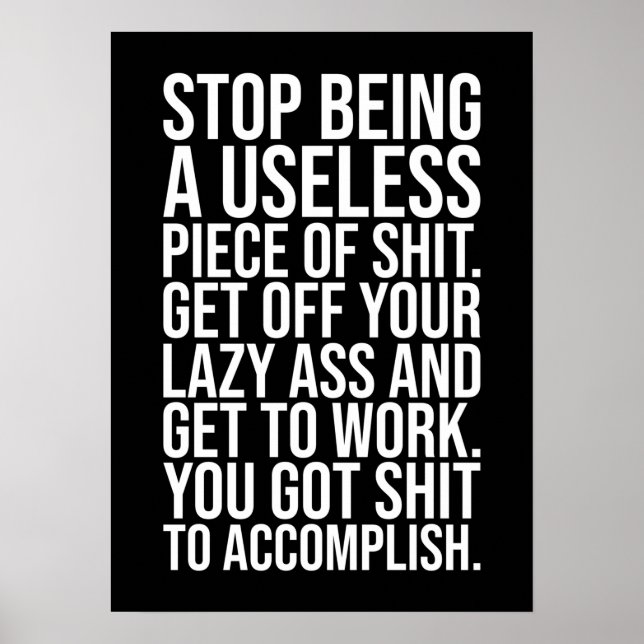 Poster Sucesso e Cartaz Motivacional de Academia (Frente)