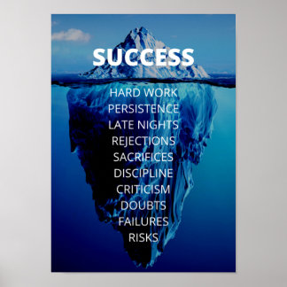 Poster Sucesso Iceberg Empreendedor e Motivação do Escrit