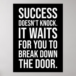 Poster Sucesso não bate - impulsiona a motivação