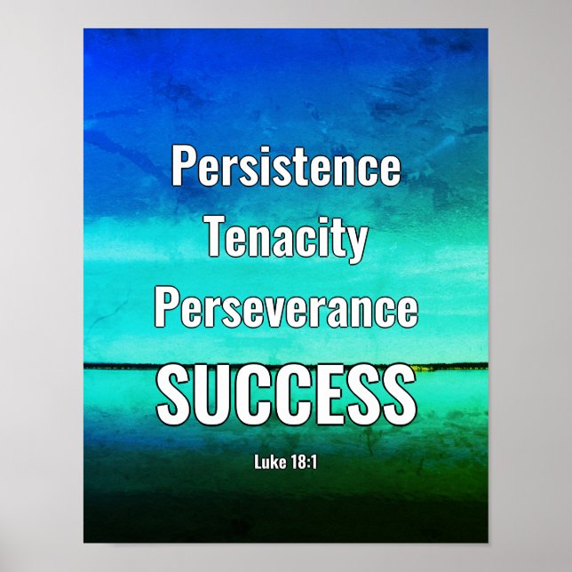 Poster SUCESSO | Persistência | Escritura AQUA (Frente)