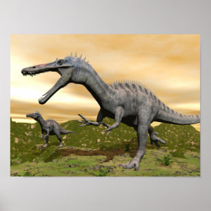 Póster Suchomimus dinosaurs - 3D render