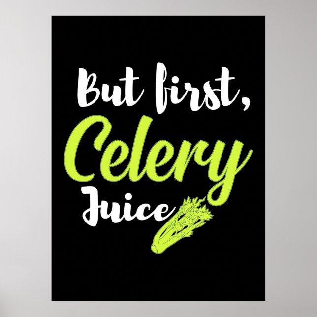 Poster Suco De Aipo Vegetariano Antes De Mais Nada (Frente)